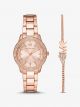Michael Kors - Mini Tibby Rose Gold-Tone Pavé Watch and Bracelet Gift Set