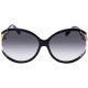 Salvatore Ferragamo - Ferragamo Grey Gradient Round Ladies Sunglasses