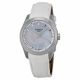 Tissot - Couturier Grande Mother of Pearl Dial White Leather Ladies Watch